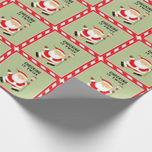 Lacrosse Kerstmis Cadeaupapier (Hoek)