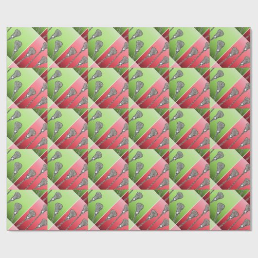 Lacrosse Kerstmis Cadeaupapier (Vlak)