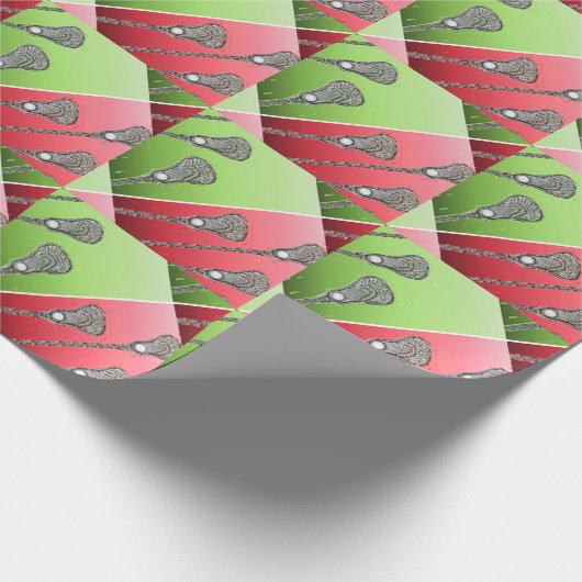 Lacrosse Kerstmis Cadeaupapier (Hoek)