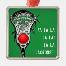 Lacrosse Kerstmis Cheer Metalen Ornament