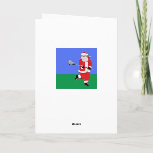 Lacrosse Kerstmis Feestdagen Kaart (Achterkant)