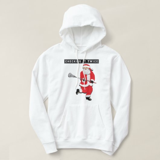 Lacrosse Kerstmis Hoodie (Design voorkant)