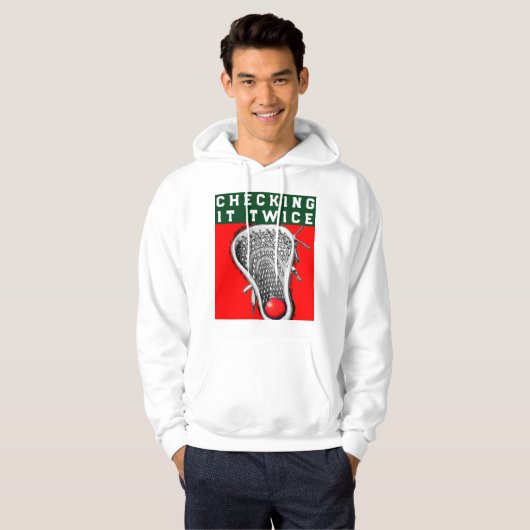 Lacrosse Kerstmis Hoodie (Voorkant volledig)