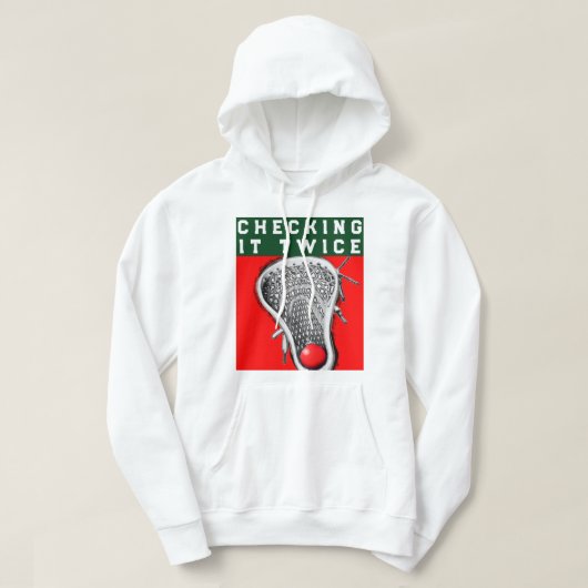 Lacrosse Kerstmis Hoodie (Design voorkant)