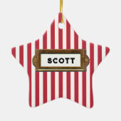 Lacrosse Kerstmis Keramisch Ornament (Achterkant)