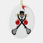 Lacrosse Kerstmis Keramisch Ornament (Rechts)