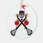 Lacrosse Kerstmis Keramisch Ornament (Links)