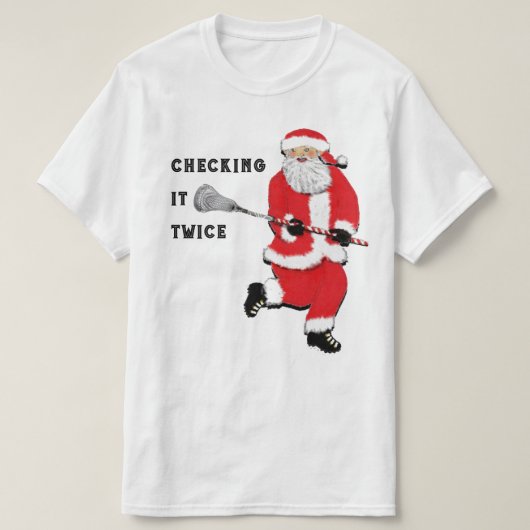 Lacrosse Kerstmis T-shirt (Design voorkant)