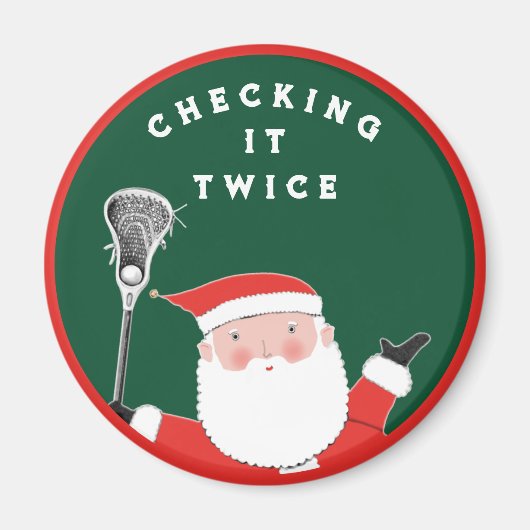 Lacrosse Kerstmispakker Magneet (Voorkant)