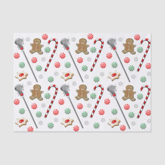 Lacrosse Kerstpatroon Tissuepapier (Voorkant)