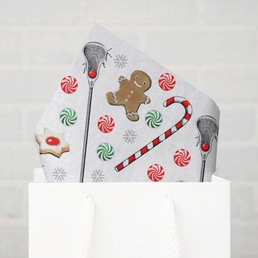 Lacrosse Kerstpatroon Tissuepapier (Cadeauzakje)