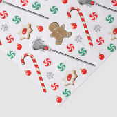 Lacrosse Kerstpatroon Tissuepapier (Detail)