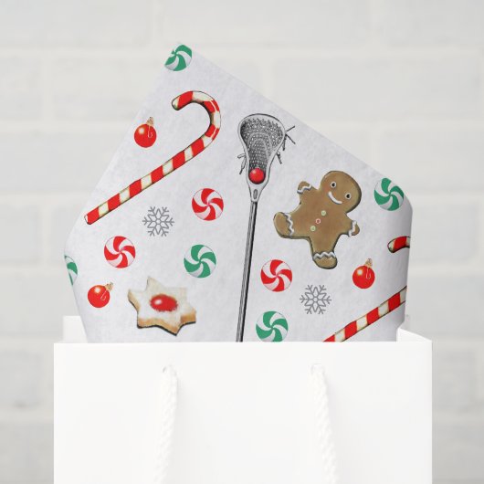 Lacrosse Kerstpatroon Tissuepapier (Cadeauzakje)