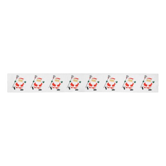 Lacrosse kerstsatin Ribbon Grosgrain Lint (Voorkant)
