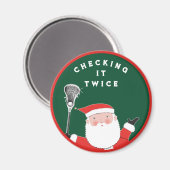 Lacrosse kerststinkster magneet (Voorkant / Achterkant)