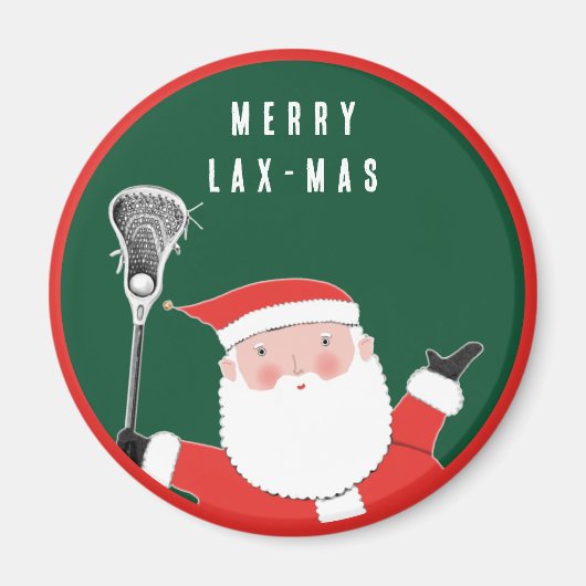 Lacrosse kerststookkers Magnet (Voorkant)