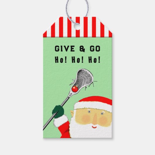 Lacrosse Kerstvakantie Cadeautags Cadeaulabel (Voorkant)