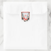 Lacrosse Kerstvakantie Ronde Sticker (Tas)