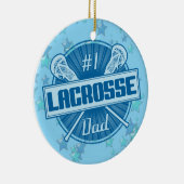 Lacrosse kerstversiering, #1 Papa Lax Keramisch Ornament (Rechts)