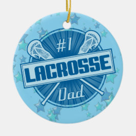Lacrosse kerstversiering, #1 Papa Lax Keramisch Ornament