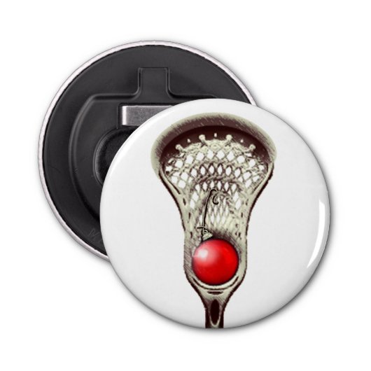 Lacrosse kous stuffers button flesopener (Voorkant)