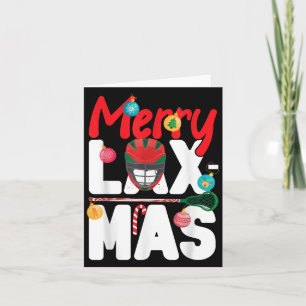 Lacrosse Lax Christmas Merry Lax-mas Kaart