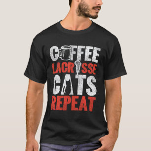 Lacrosse Lax Coffee Kat Vintage Coffee Lacrosse Ca T-shirt