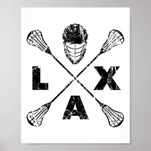Lacrosse Lax Cross Axis Black Colorway Poster (Voorkant)