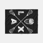 Lacrosse Lax Cross Axis Fleece Deken (Voorkant (Horizontaal))