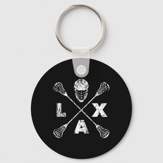 Lacrosse Lax Cross Axis Sleutelhanger (Voorkant)