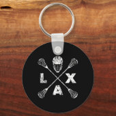 Lacrosse Lax Cross Axis Sleutelhanger (Voorkant)