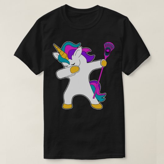 Lacrosse Lax dab dabbing Eenhoorn Gift Fan T-shirt (Design voorkant)