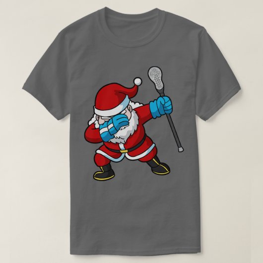 Lacrosse Lax Dabbing Santa Claus T-shirt (Design voorkant)