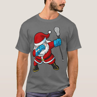 Lacrosse Lax Dabbing Santa Claus T-shirt