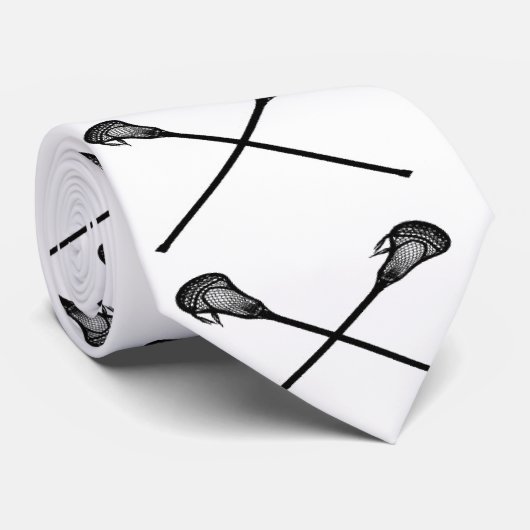 Lacrosse lax groomsman bestselt stropdas (Opgerold)