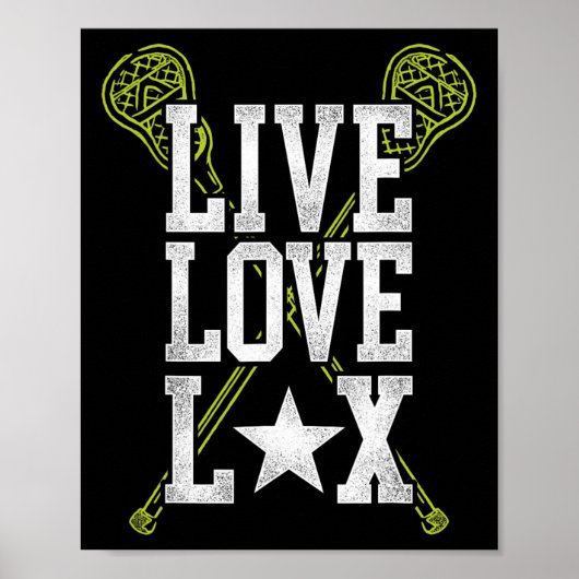 Lacrosse Lax Live Liefde Lax Poster (Voorkant)