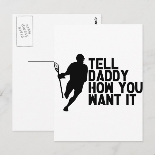 Lacrosse Lax papa Briefkaart (Voorkant / Achterkant)
