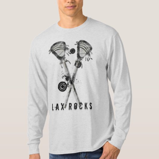 Lacrosse Lax Rocks! T-shirt (Voorkant)