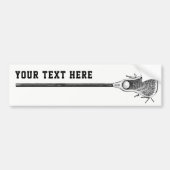 Lacrosse Lax Stick Bumpersticker (Voorkant)