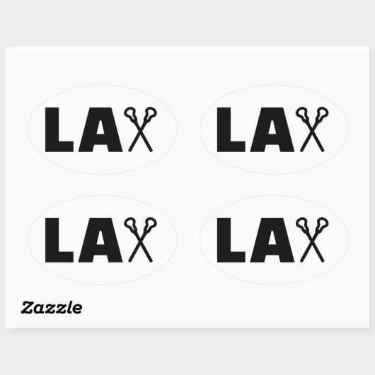 Lacrosse Lax sticks Ovale Sticker (Vel)
