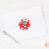Lacrosse Lax Team Red Classic Round Sticker (Envelop)