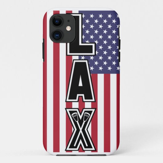 Lacrosse LAX US Vlag Case-Mate iPhone Case (Achterkant)