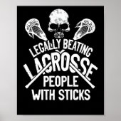 Lacrosse Legally Beating People With Sticks Poster (Voorkant)