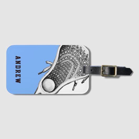 Lacrosse lichtblauw bagagelabel (Voorkant (horizontaal))