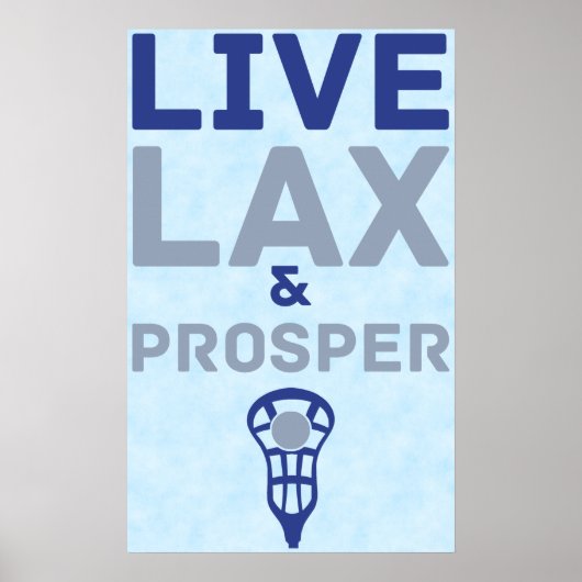 Lacrosse Live LAX en Prosper Art Poster (Voorkant)