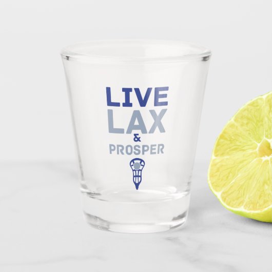 Lacrosse Live LAX en Prosper Shot Glas (Voorkant)