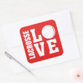 Lacrosse Love Vierkante Sticker (Envelop)