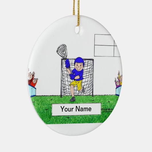 LaCrosse - Male Keramisch Ornament (Rechts)