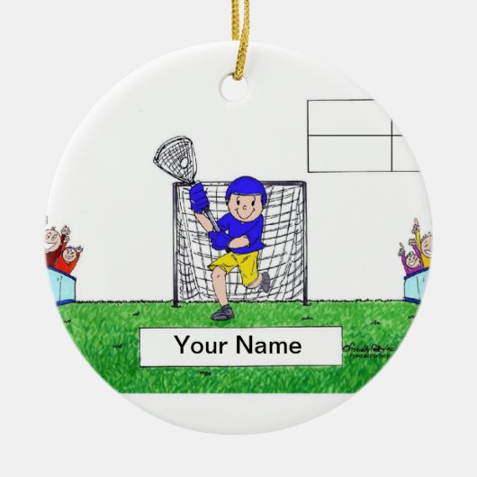 LaCrosse - Male Keramisch Ornament (Voorkant)