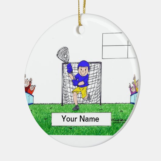 LaCrosse - Male Keramisch Ornament (Links)